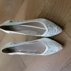 wedding lace heels size 9 never worn beautiful